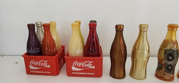 Mini Coca Cola Garrafinhas,engradado,caminhão Antigo Brinquedo