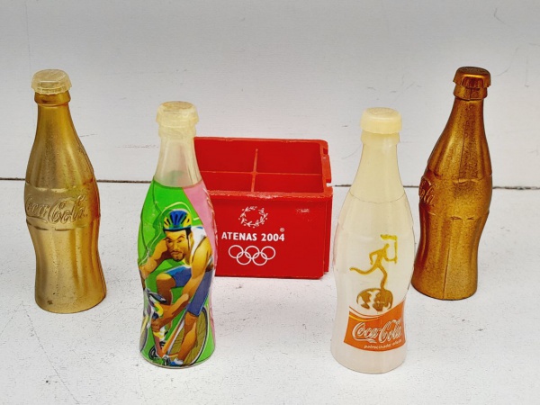 Mini Coca Cola Garrafinhas,engradado,caminhão Antigo Brinquedo