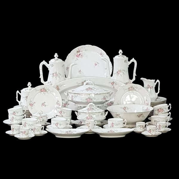 Conjunto de cha porcelana francesa Limoges Andrieux & Co