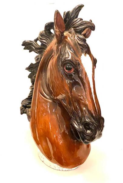 Escultura Em Resina Maciça Xadrez Preto Fosco Bella Art Cavalo