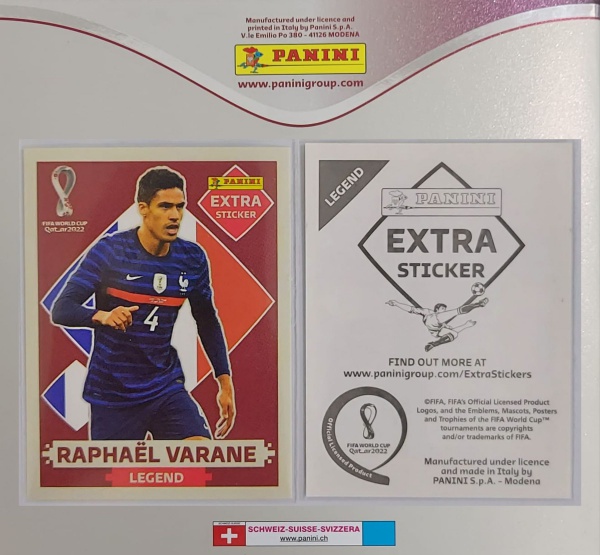 EXTRA STICKER BORDO ( RAPHAEL VARANE )