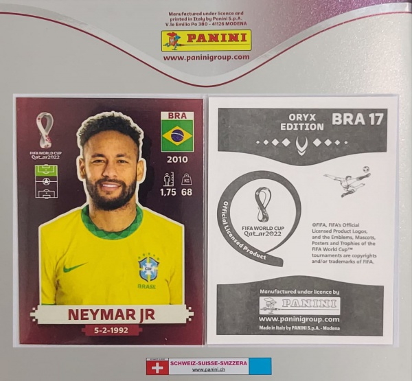 Figurinha 'Legend' de Neymar no álbum da Copa é vendida por valor 2 mil  vezes maior do que pacotinho - Lance!
