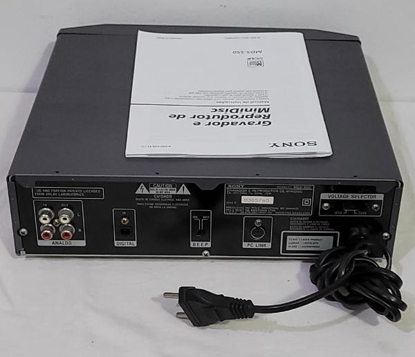 Minidisc MD Sony mod MDS - S50, aparelho liga a luz de