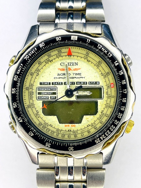 Citizen - Relógio World Time Chronograph, Não testado 4