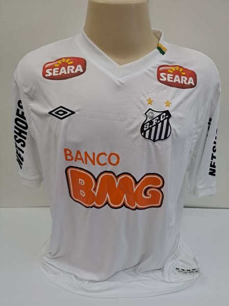 Camisa oficial do Santos FC - Umbro - Patrocinador Banc