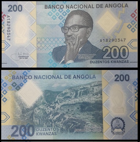 ANGOLA CEDULA EM POLIMERO DE 200 KWANZAS DO ANO 2020 angola-cedula-em-polimero-de-200-kwanzas-do-ano-2020
