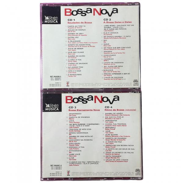 Box de 4cds de Bossa nova, Readers digest - música; Cai