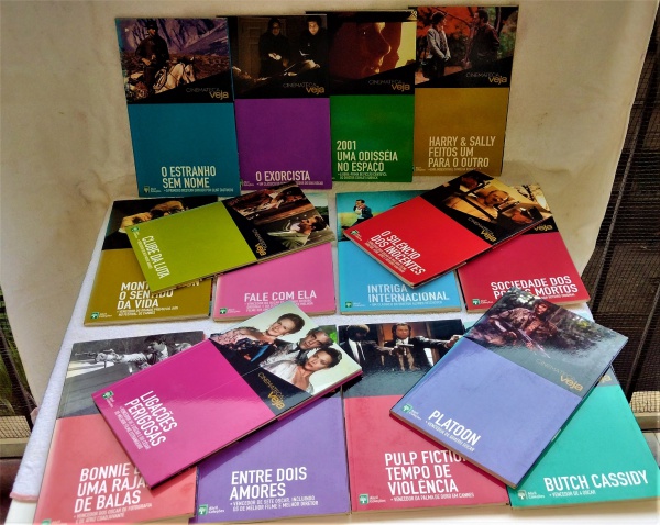 Lote de 17 LIVROS DE CAPA DURA DVDs da coleção CINEMATECA VEJA