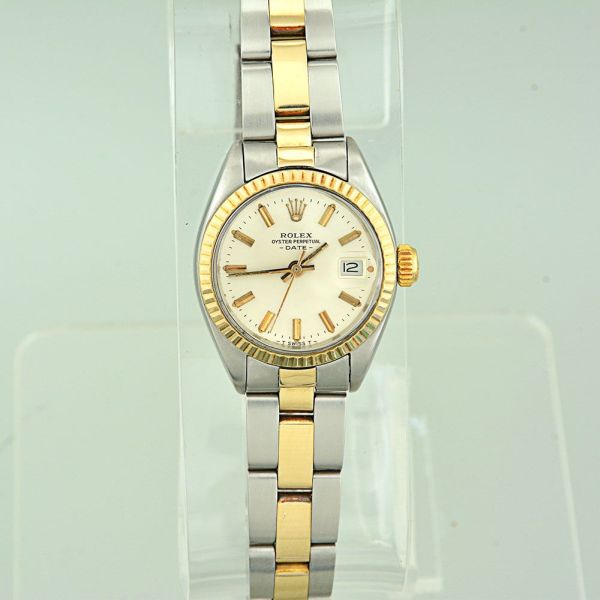Rolex Oyster Perpetual Relógio feminino, caixa e pulseira em aç