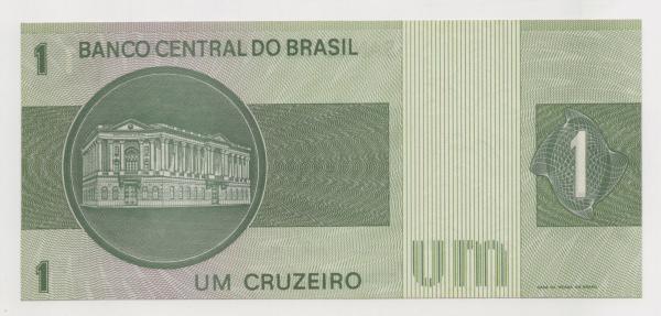 Cédula do Brasil - 1 Cruzeiro - 1972 - REPOSIÇÃO (*) 