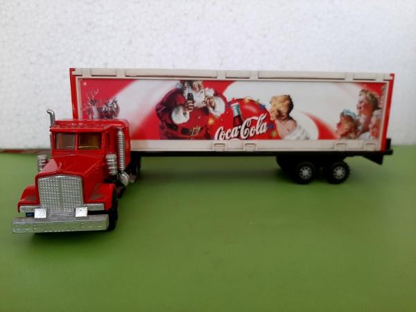 Antigo Caminhão Coca Cola Miniatura Plástico 17cm