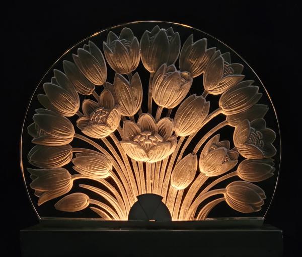 RENÉ LALIQUE ASSINADA - MAJESTOSA LUMINÁRIA MODELO TUL