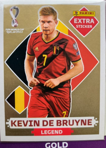 KEVIN DE BRUYNE OURO (Gold) - EXTRA LEGEND (Bélgica) - Figurinha
