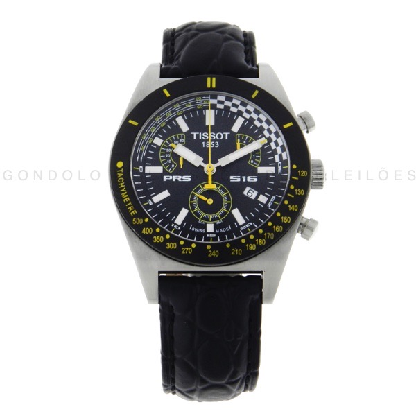 Rel gio Tissot PRS 516 Chronograph Caixa em A o Pul