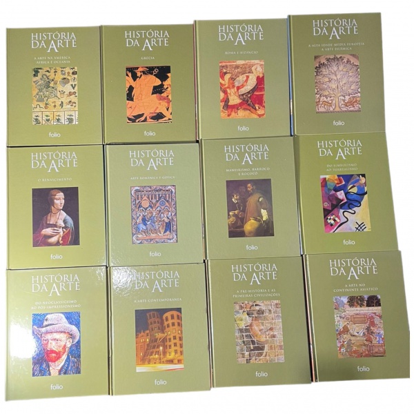 Coleção a História da Arte da editora folio, 12 livros,