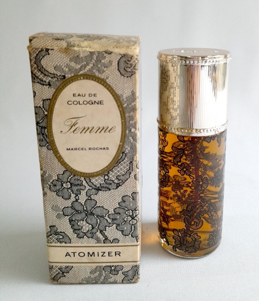 Antigo perfume Femme, Marcel Rochas, France, acondicionado na