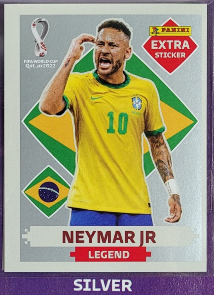 AS 4 LEGENDS NEYMAR JUNIOR (Brasil) - AS 4 FIGURINHAS EXTRA LEGENDS - OURO