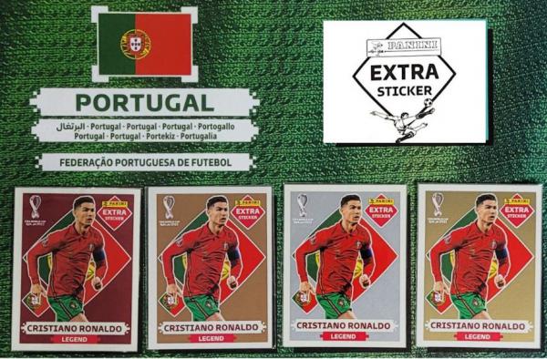 CRISTIANO RONALDO PRATA - EXTRA LEGEND (Portugal) - Figurinha