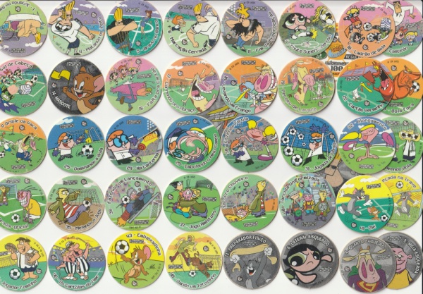 Tazos Cartoon Network Copa futebol (Kit com os 8)