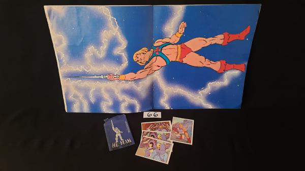 ALBUM DE FIGURINHAS HE-MAN ANTIGO . POUCO INCOMPLETO