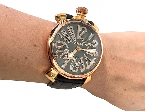 GAGA MILANO - Coleção Manuale 48mm Gold Plated; Modelo: 501107s