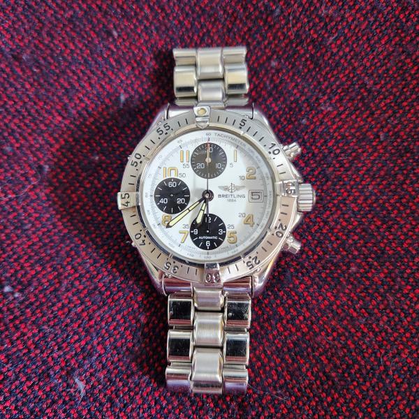 RELÓGIO ORIGINAL BREITLING COLT CHRONOMAT A13035, AÇO, PULS AÇO