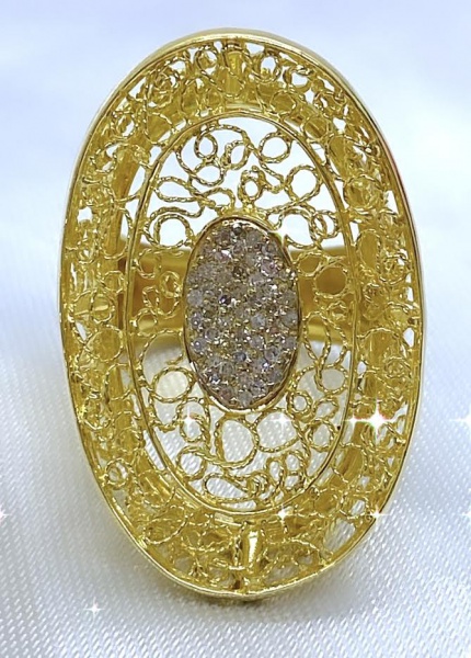 Joias . ALIANÇA INTEIRA DE DIAMANTES, EM OURO AMARELO 18K - TEN foto 8