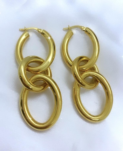 Joias . BRINCO LUXO EM OURO BRANCO 18K, 10 DIAMANTES DE 0.03CT, foto 8