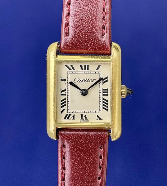 Relogios . Relógio original Cartier Vermeil 30mm, quartzo, materia foto 1