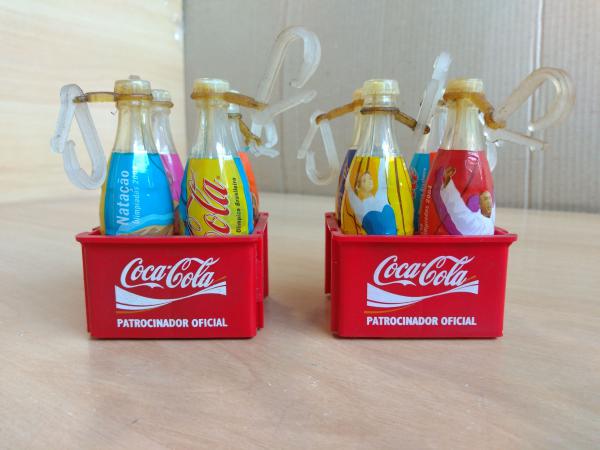 Mini Coca Cola Garrafinhas,engradado,caminhão Antigo Brinquedo