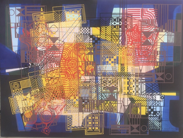Roberto Burle Marx - 1986 - Panneux - Tinta gráfica sobre tecido. S/ tela, montado em estrutura chas