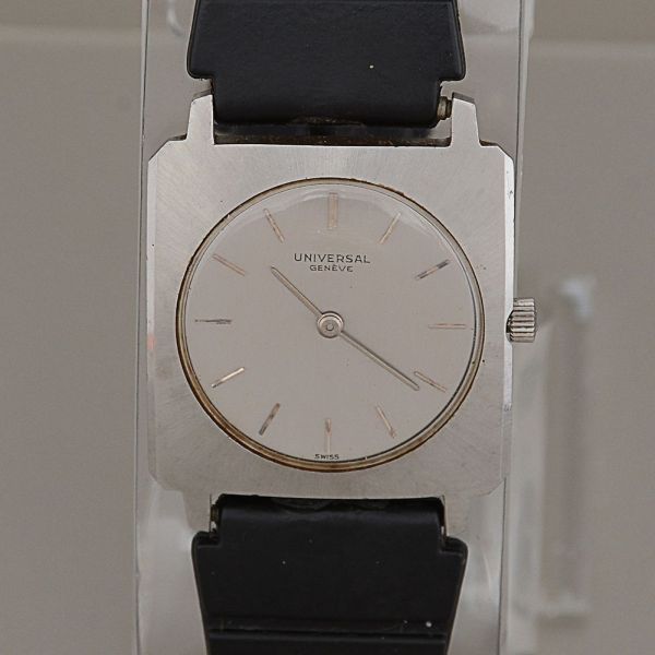 Universal Geneve - Relógio unissex em aço, modelo quadrado (27 x