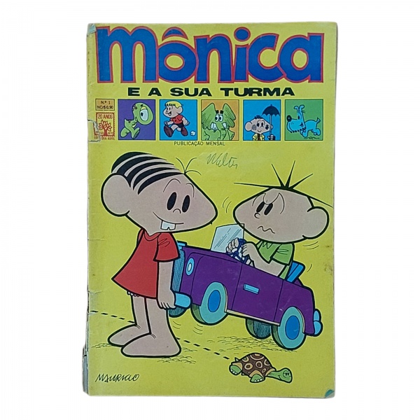 GIBI MÔNICA E A SUA TURMA Nº 01. (1970). Ed. ABRIL. L: 13,6 cm, C: 20,7 cm.  A 1ª edição da revista