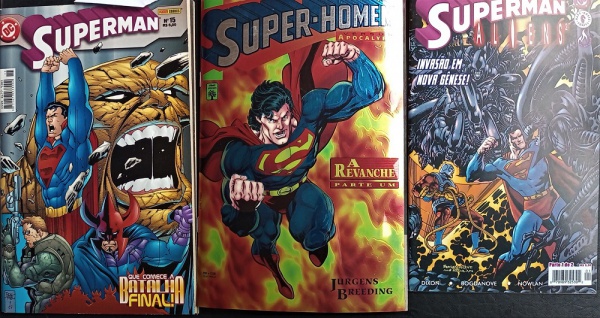 REVISTA GIBI (3)  SUPERMAN Nº 15 ANO 2004, SUPER-HOMEM VERSUS APOCALYPSE PARTE 1 E SUPERMAN ALIENS II  PARTE 1 -  CONSERVADAS