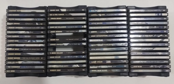 COLEÇÃO DE COMPACT DISC/CD: MESTRES DO BLUES: VOLUMES 1 AO 20, 22 E 23, 25 AO 60.