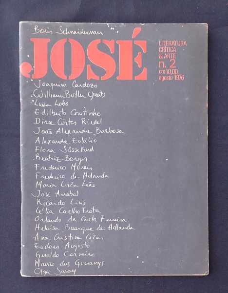 Revista José - Literatura, crítica & Arte, número 2, ed