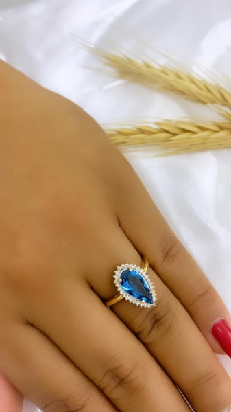 Joias . ANEL MEIA ALIANÇA DIAMANTE OURO AMARELO 18K, 6 DIAMANTE foto 5