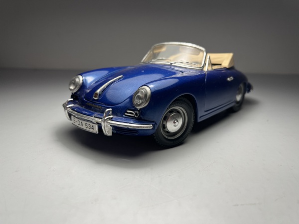 Porsche 356 B Azul - Burago Escala 1/18 miniatura em me