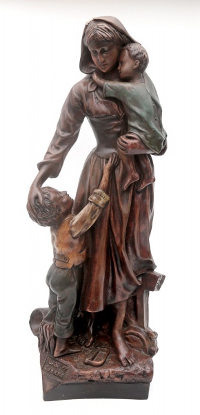 LA GUERRE - Belíssima escultura de origem francesa, titulada "La Guerre" (A Guerra), represe
