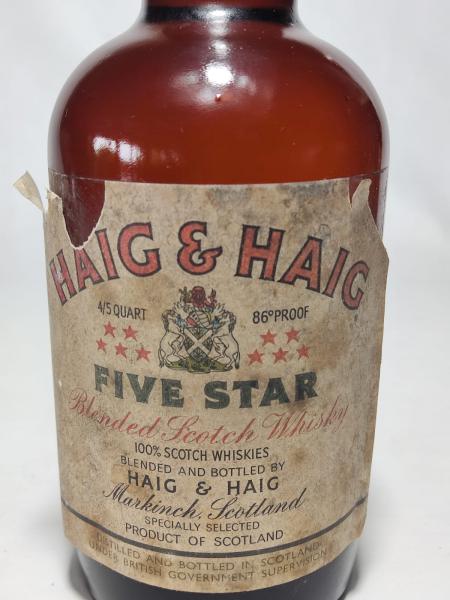 お値下げ【未開栓】HAIG&HAIG FIVESTAR ヘイグアンドヘイグ BEBIDA - Garrafa do whisky Haig & Haig Five Star. 750ml