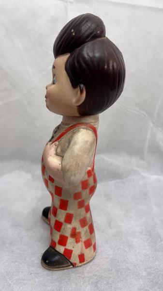 Boneco cofre Big Boy de 1972 em borracha. Mede 22cm de