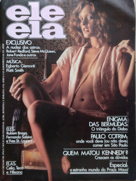 REVISTA - ELE ELA, 1976, acompanha poster na página central da revista - ótimo estado de conservação.