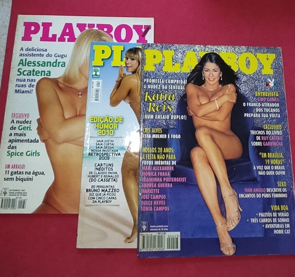  3 Revistas- Play Boy - Destaque para JUJU do Panico  edição de 2010 !! Todas diferentes !! Entrevista com Ciro Gomes   !!