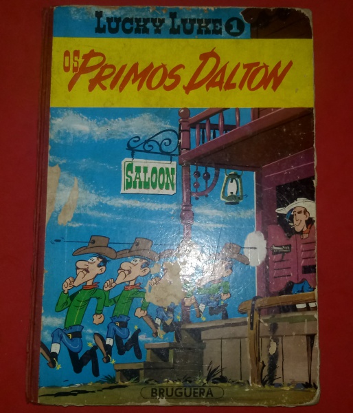Revista em quadrinhos Lucky Luke aventura com os primos Dalton edição de 1966 - capa dura - raridade   !!! Contém 46 páginas impresso na Espanha !!!