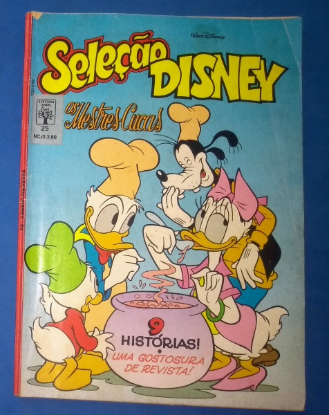 Revista - Quadrinhos - seleção Disney !!! Mestres Cucas !!! Edição de 1989 !!! Perfeito estado ., acervo de colecionador !!!