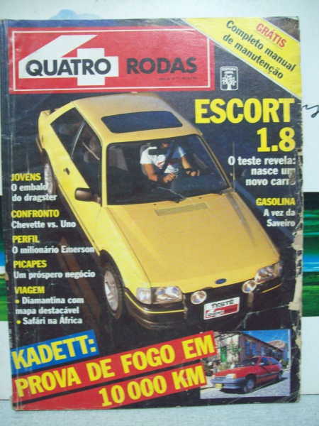 REVISTA QUATRO RODAS N ª 348 JULHO 1989 - ESCORT / CAPA COM DESGASTE