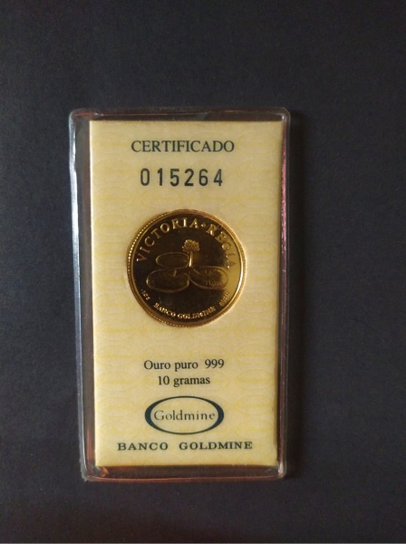 OURO puro 24k 10g - Banco Goldmine lacrado . Certificado numerado