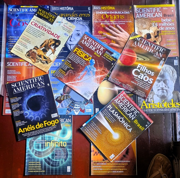 Lote de 15 números da revista SCIENTIFIC AMERICAN (incluindo Edições Especiais). ÓTIMO ESTADO.