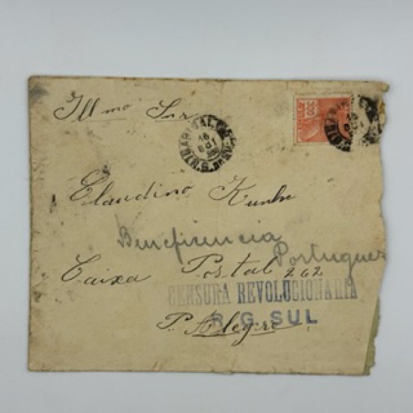 Envelope 17.10.1930 censura revolucionaria do RGS