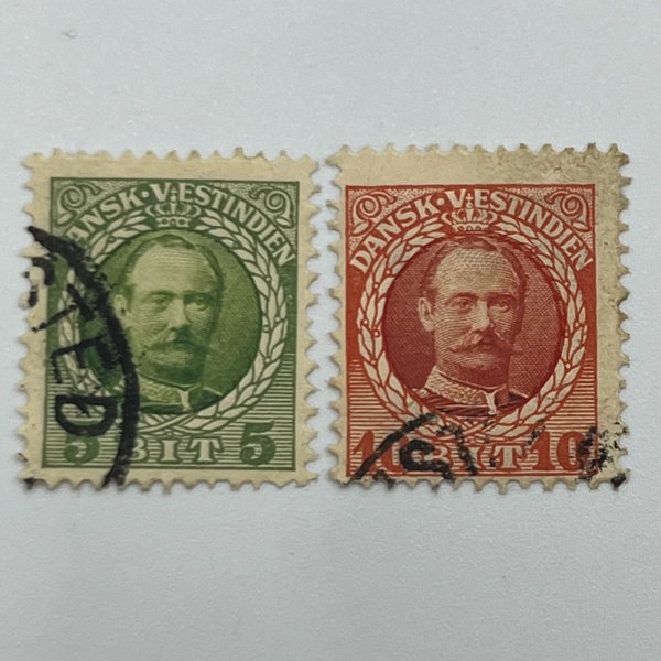 Antilhas Danoises YVERT 36 e 37 1907/8